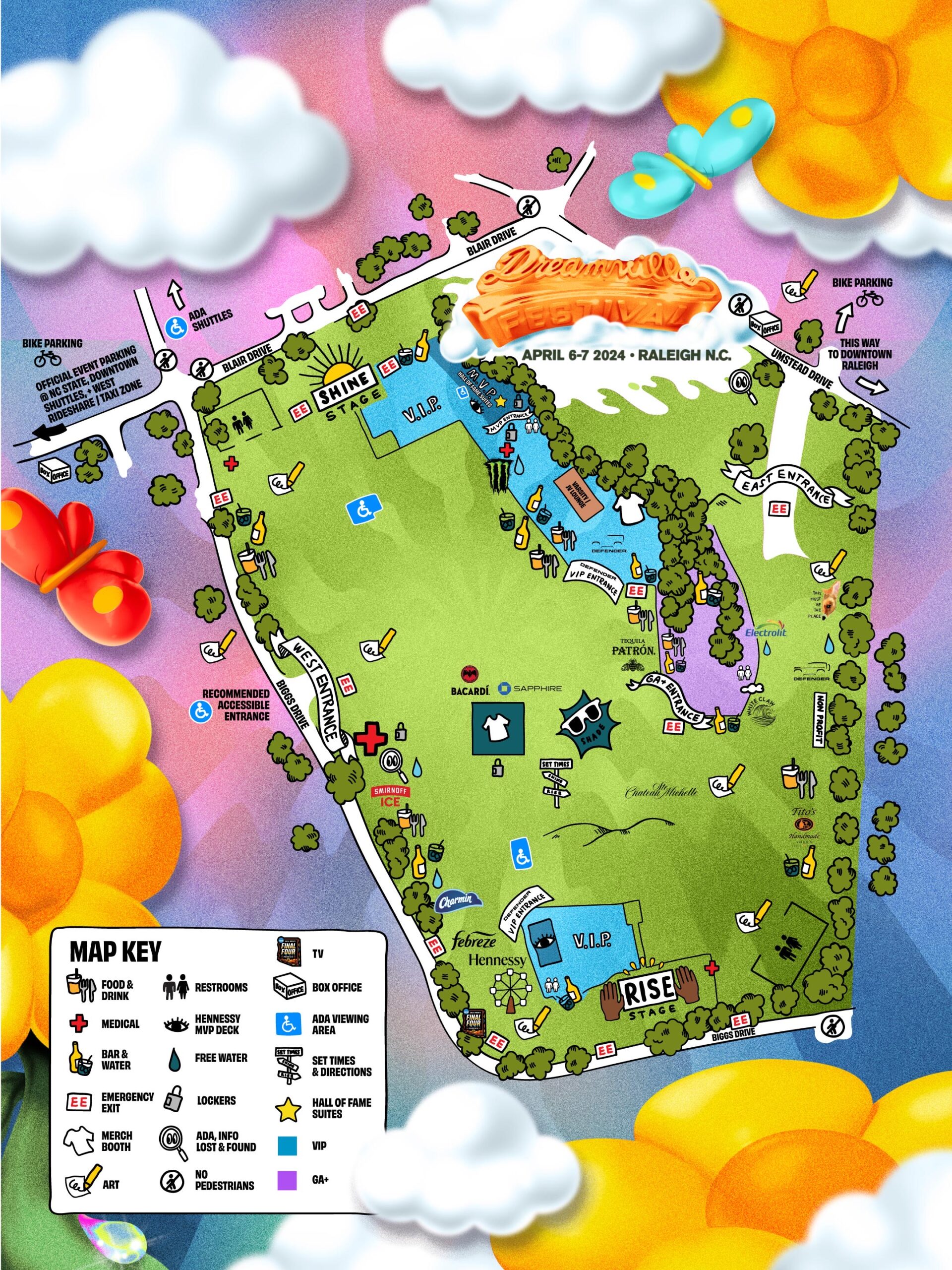 Dreamville Fest Map